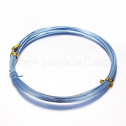Fil d'artisanat rond en aluminium, pour la fabrication de bijoux en perles, bleu ciel, 18 jauge, 1mm, 10 m/rouleau (32.8 pieds/rouleau)
