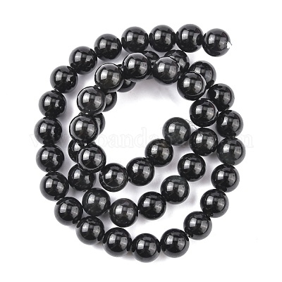 Natürlichen Obsidian Perle Stränge&nbsp;G-R173-8mm-02-1