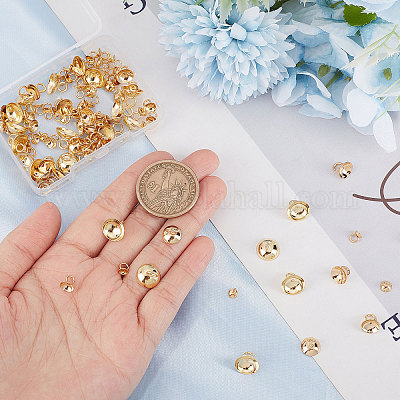  Gold Pendant Clasp 100Pcs Pinch Bails for Jewelry