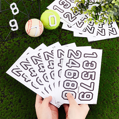 Baseball Helmet Stickers, Baseball Helmet Numbers