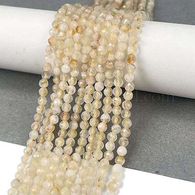 Brins de perles de citrine naturelle chauffées&nbsp;X-G-H002-A01-01-1