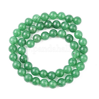 Chapelets de perle en jade blanc naturel&nbsp;G-R165-8mm-14-1