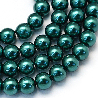 Perles de verre nacrées cuites au four&nbsp;HY-Q003-4mm-79-1