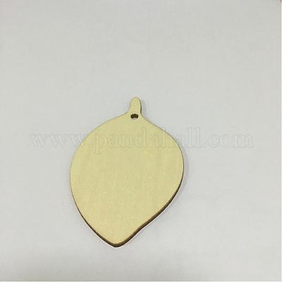 Colgantes de madera&nbsp;WOOD-WH0002-06-1