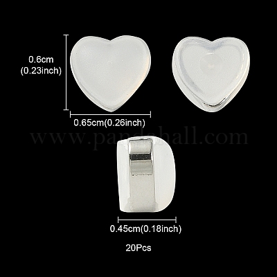 Wholesale Heart Silicone Ear Nuts 