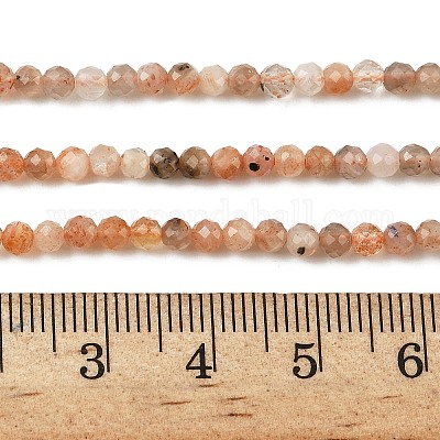 Natürliche Pfirsichmondstein Perlen Stränge&nbsp;X-G-J400-E16-02-3MM-A-1