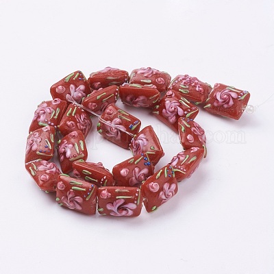 Chapelets de perles vernissées manuelles&nbsp;LAMP-K027-07A-1