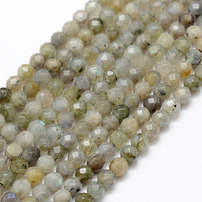 Chapelets de perles en labradorite naturelle &nbsp;G-P322-28-4mm-1