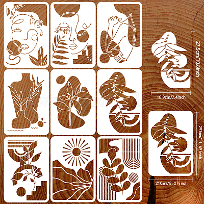 Wholesale FINGERINSPIRE 9pcs Flower Stencils for Painting 29.7x21cm Flower  & Leaves Drawing Template Reusable Flower Stencil DIY Stencils for Painting  on Wood 