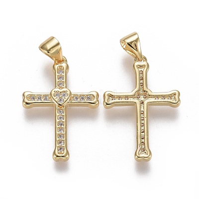 Ottone micro spianare pendenti zirconi&nbsp;ZIRC-F115-04G-1