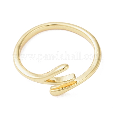 Polsino aperto in ottone&nbsp;RJEW-R143-01F-G-1