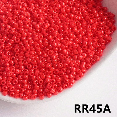 Undurchsichtige 6/0 Glas-Saatperlen&nbsp;SEED-I013-4mm-RR45A-1