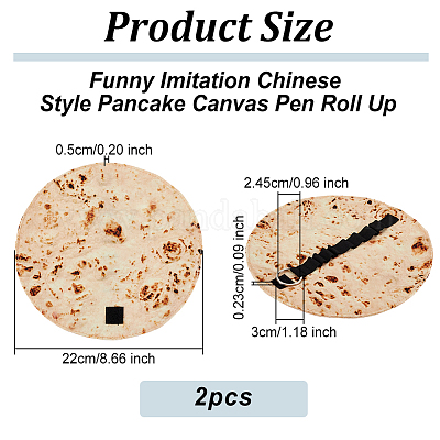 Shop Funny Imitation Chinese Style Pancake Canvas Pen Roll Up for Jewelry  Making - PandaHall Selected