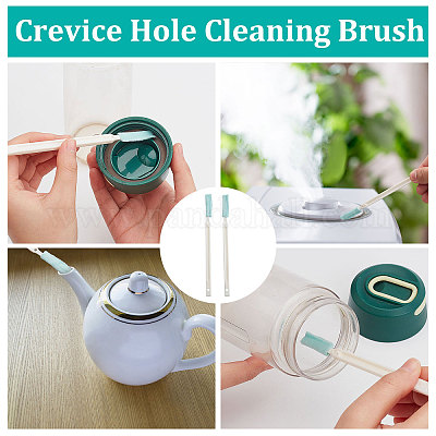 Disposable Crevice Cleaning Brush, Crevice Hole Brush Skinny Gap Cleaner  Scrub for Toilet Corner, Window Groove, Door Track, Keyboard(2 Handles and