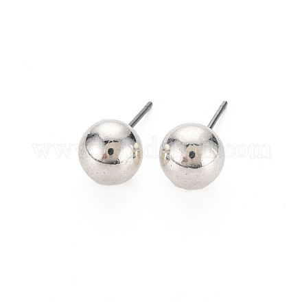 Ccb boucles d'oreilles boule en plastique pour femmes EJEW-S213-01I-F06B-RS-1