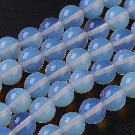 Chapelets de perles d'opalite G-D855-15-10mm-1