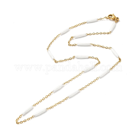 Enamel Bar Link Chain Necklace STAS-B025-02G-05-1