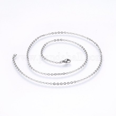 304 Edelstahl-Kabelketten Halsketten NJEW-F226-04P-01-1