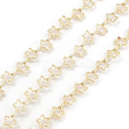 Brass Hollow Out Star Link Chains CHC-M025-51G-1