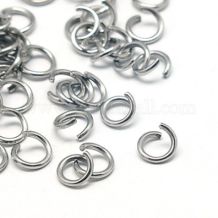 304 Stainless Steel Jump Rings STAS-E043-8x1mm-1