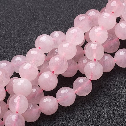 Natürlichen Rosenquarz Perlen Stränge X-G-G099-F10mm-15-1