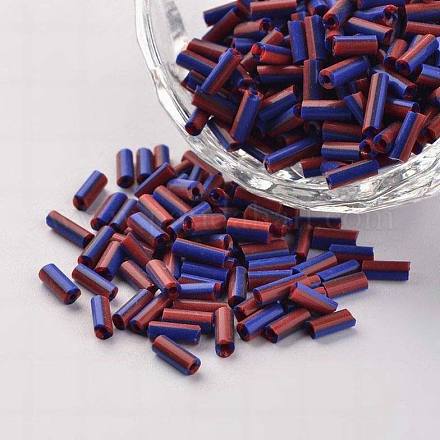 8/0 Opaque Colours Seep Glass Bugle Beads SEED-M010-01-1