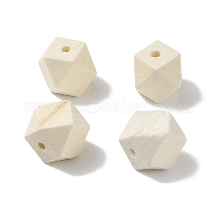 (Defective Closeout Sale: Crack) Unfinished Wood Beads WOOD-XCP0001-52-1