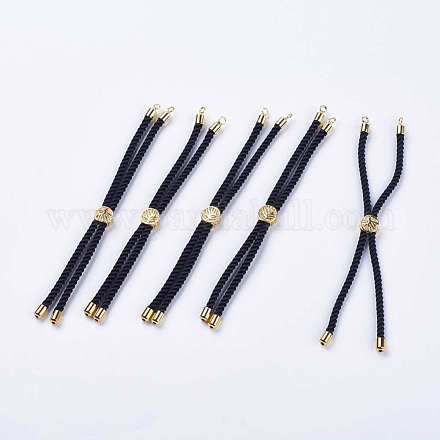 Nylon Twisted Cord Armband machen MAK-F018-04G-RS-1