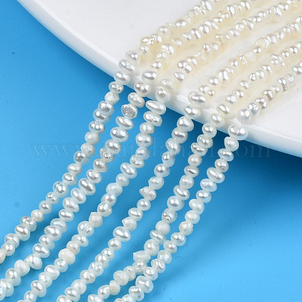 Fili di perle di perle d'acqua dolce coltivate naturali PEAR-N013-02C-1