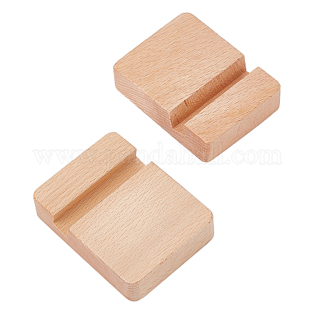 Fingerinspire portacellulare in legno naturale AJEW-FG0001-39-1