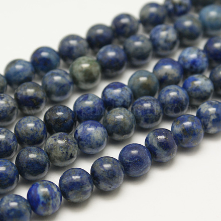 Teñida de grado natural del lapislázuli de lapis ab hebras de perlas redondas X-G-M290-6mm-AB-1