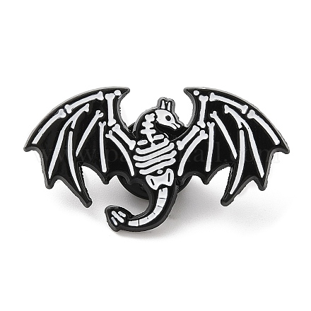Halloween Skelett Emaille Pins JEWB-G023-02A-1