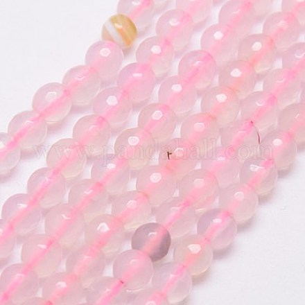 Chapelets de perles d'agate naturelle G-G580-6mm-34-1