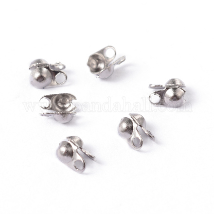 304 Stainless Steel Smooth Surface Bead Tips STAS-G170-02P-1