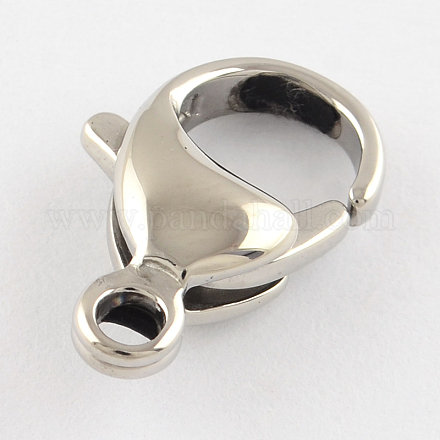 Polished 316 Surgical Stainless Steel Lobster Claw Clasps STAS-R072-07-1