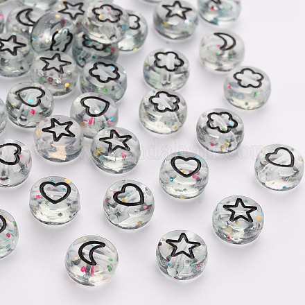 Perles acryliques transparentes transparentes TACR-Q102-001-1