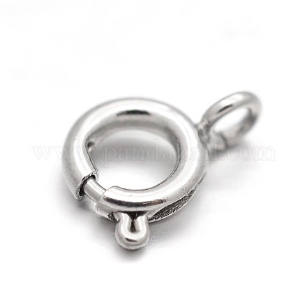 304 Stainless Steel Spring Ring Clasps STAS-N076-01C-1