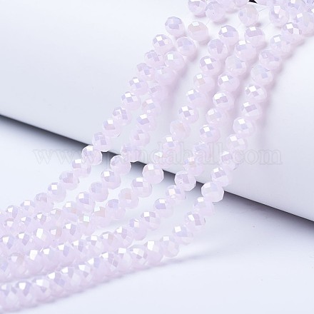Electroplate Glass Beads Strands EGLA-A034-J6mm-B04-1