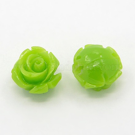 Synthetic Coral 3D Flower Rose Beads CORA-A006-8mm-045-1