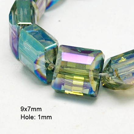 Abalorios de vidrio electroplate EGLA-D024-2-1