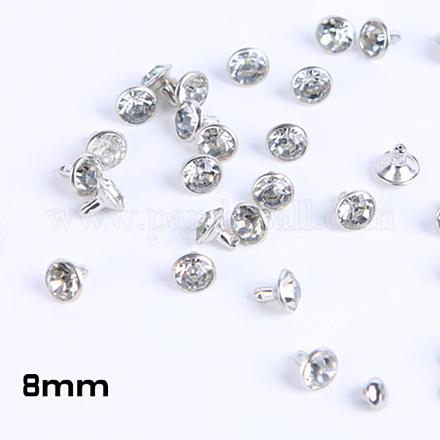 Латунные заклепки со стразами KK-WH0035-13D-1