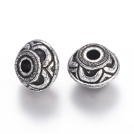 Antique Silver Tone Acrylic Beads X-PACR-S206-86AS-1