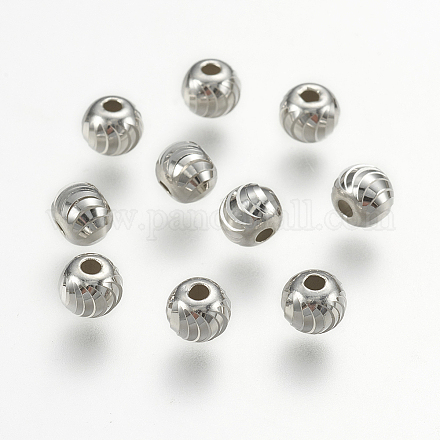 925 Sterling Silber gewellte Perlen STER-K037-036C-1