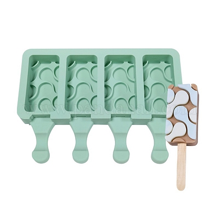 Пищевые силиконовые Молды для мороженого прямоугольной Молды «сделай сам» DIY-D062-08A-1