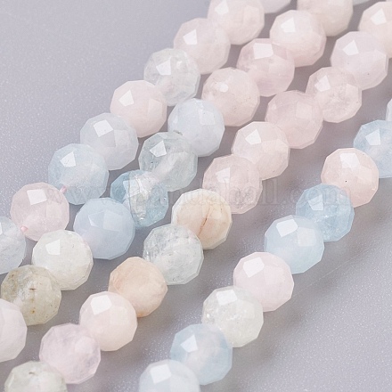 Chapelets de perles en morganite naturelle G-F568-112-4mm-1
