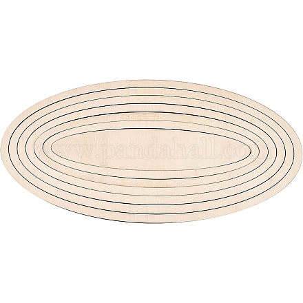 Set ovale in tiglio grezzo DIY-WH0292-48-1