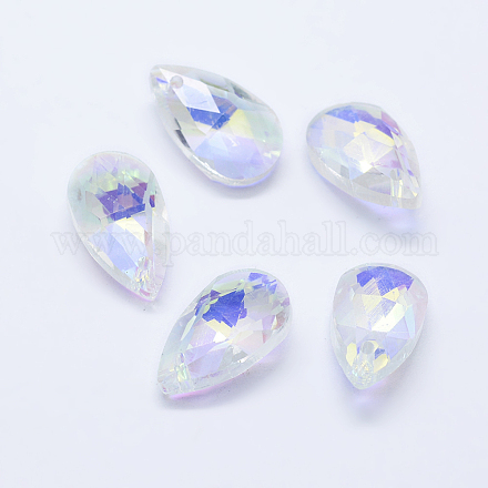 Faceted Glass Pendants GLAA-F069-S-A06-1