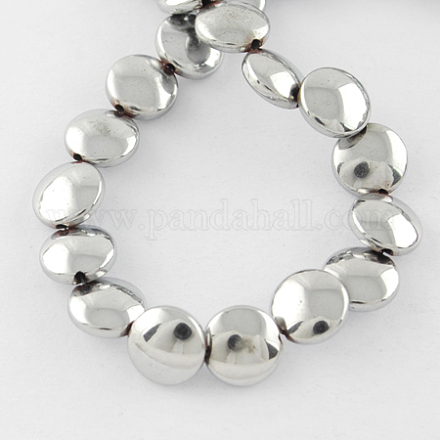 Non-magnetic Synthetic Hematite Beads Strands G-Q885-12mm-7-1