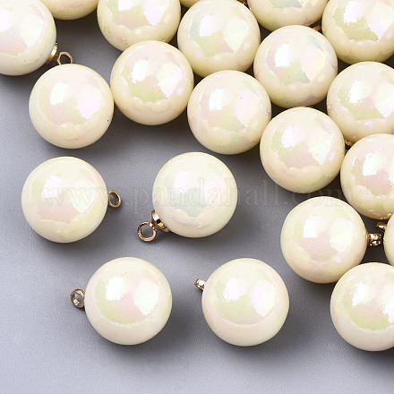 Pendentifs de perle d'imitation acrylique OACR-N010-020C-01-1