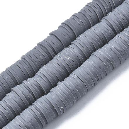 Flache runde umweltfreundliche handgefertigte Polymer Clay Perlen CLAY-R067-10mm-40-1